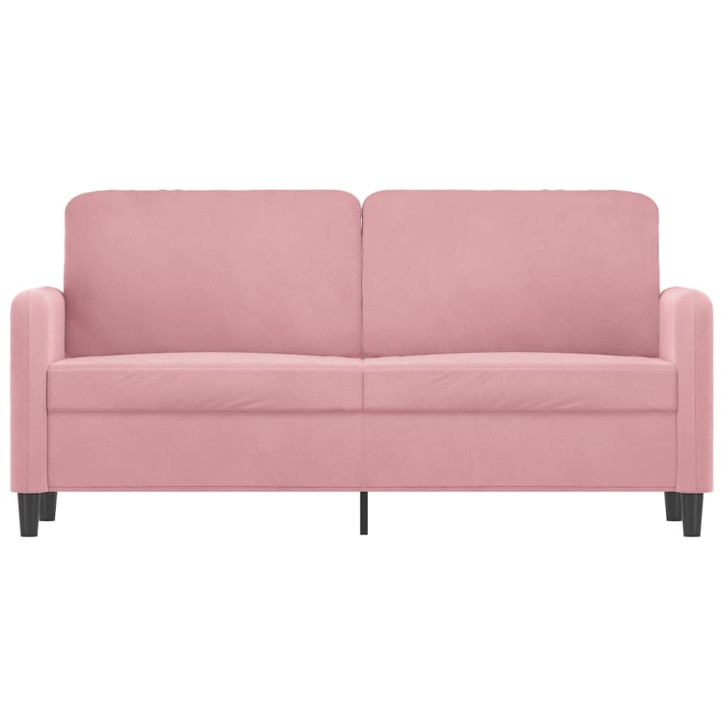 Dvivietė sofa, rožinės spalvos, 140cm, aksomas