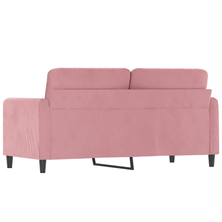 Dvivietė sofa, rožinės spalvos, 140cm, aksomas