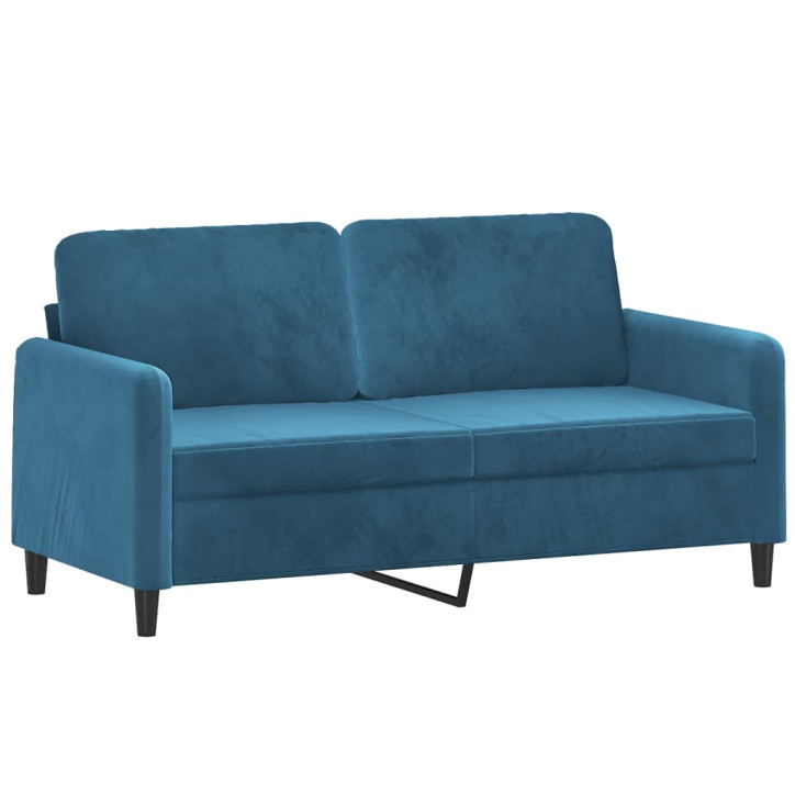 Dvivietė sofa, mėlynos spalvos, 140cm, aksomas