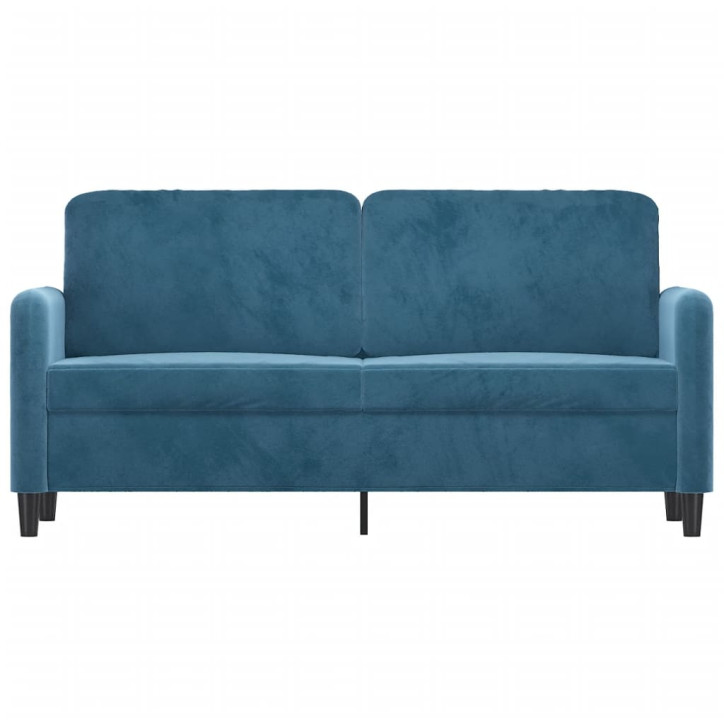 Dvivietė sofa, mėlynos spalvos, 140cm, aksomas