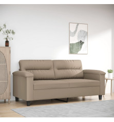 Dvivietė sofa, taupe spalvos, 140cm, mikropluošto audinys