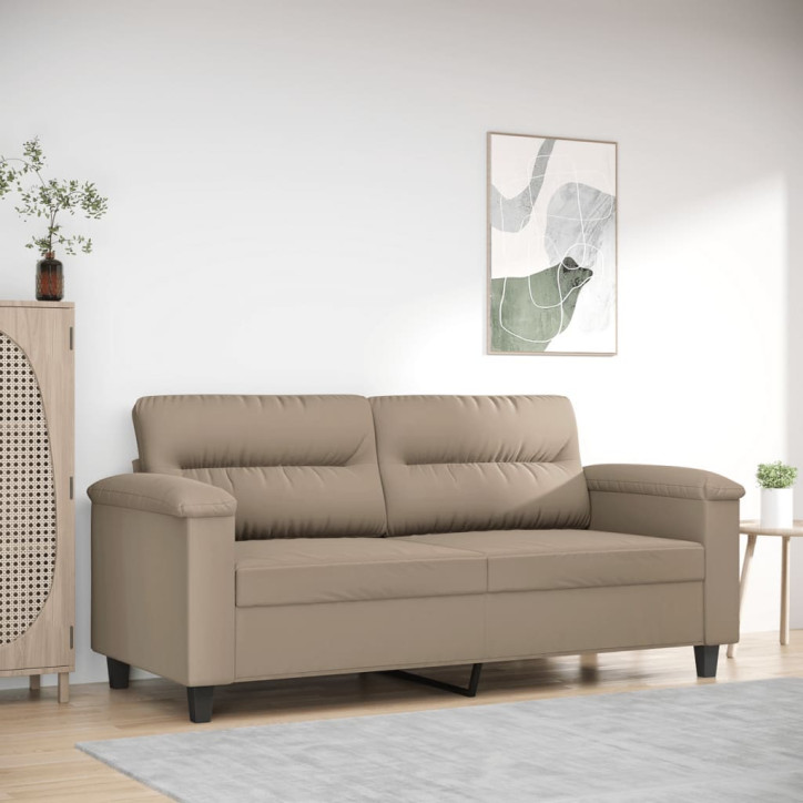 Dvivietė sofa, taupe spalvos, 140cm, mikropluošto audinys