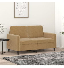 Dvivietė sofa, rudos spalvos, 120cm, aksomas