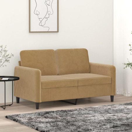 Dvivietė sofa, rudos spalvos, 120cm, aksomas