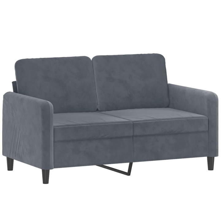 Dvivietė sofa, tamsiai pilkos spalvos, 120cm, aksomas