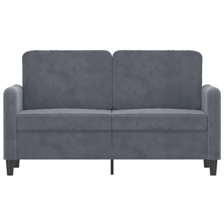 Dvivietė sofa, tamsiai pilkos spalvos, 120cm, aksomas