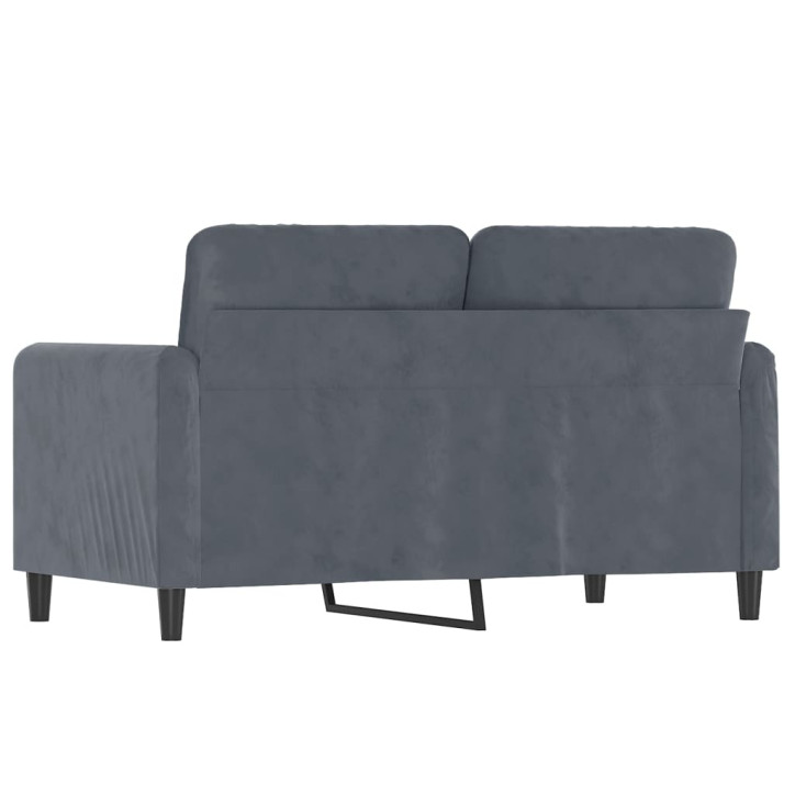 Dvivietė sofa, tamsiai pilkos spalvos, 120cm, aksomas