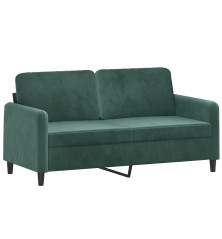 Dvivietė sofa, tamsiai žalios spalvos, 140cm, aksomas