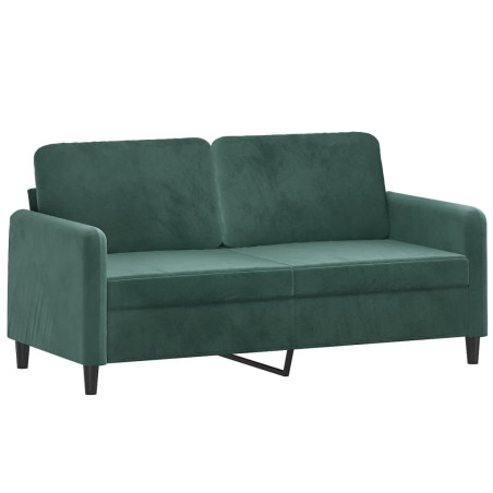 Dvivietė sofa, tamsiai žalios spalvos, 140cm, aksomas