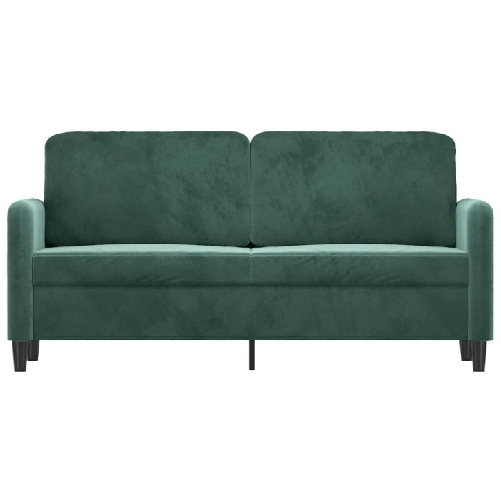 Dvivietė sofa, tamsiai žalios spalvos, 140cm, aksomas