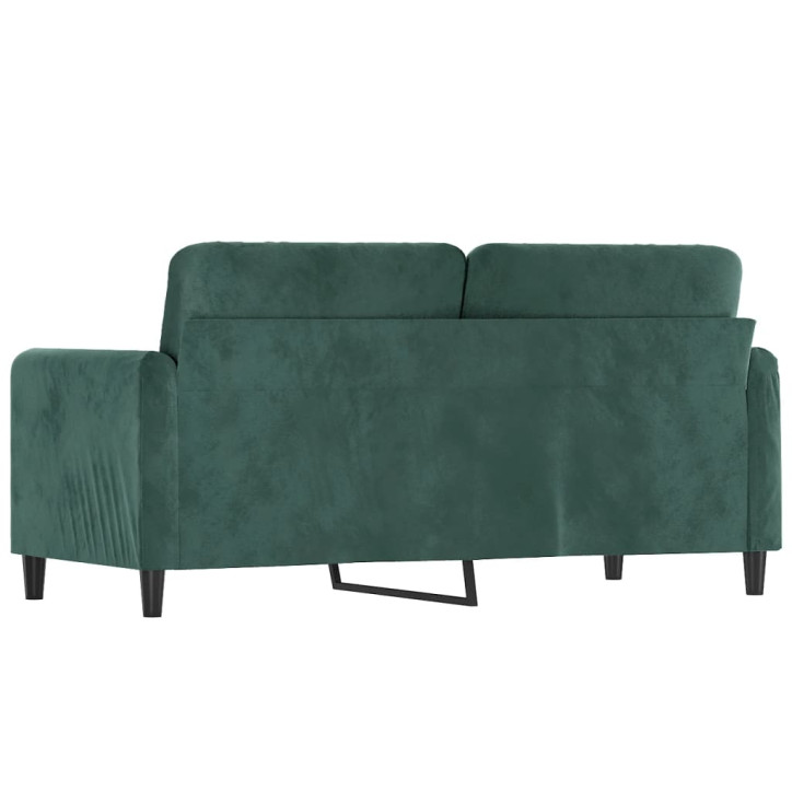 Dvivietė sofa, tamsiai žalios spalvos, 140cm, aksomas