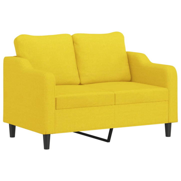 Dvivietė sofa, šviesiai geltonos spalvos, 120cm, audinys