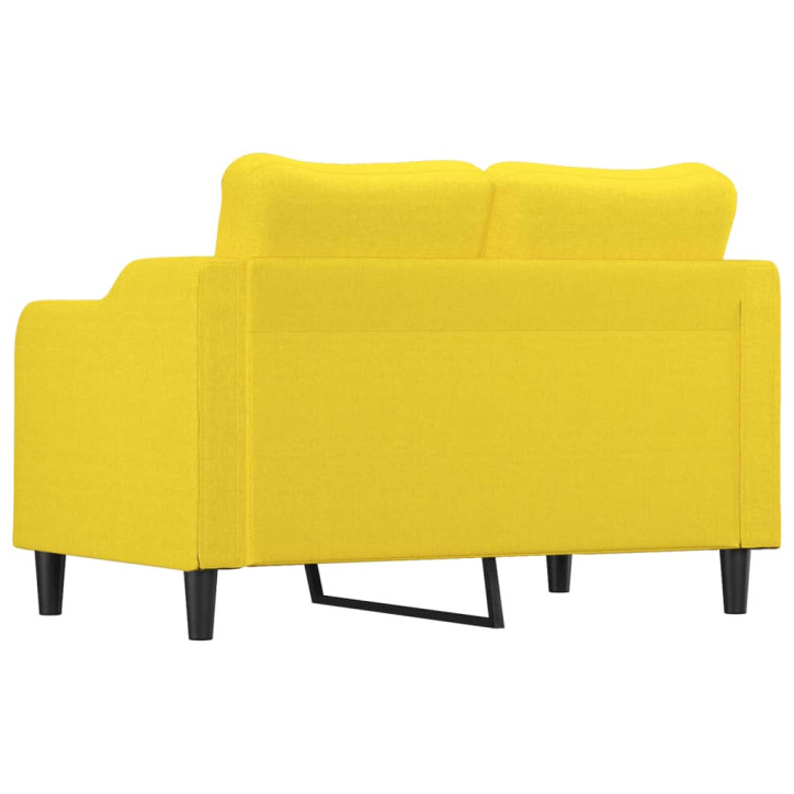 Dvivietė sofa, šviesiai geltonos spalvos, 120cm, audinys