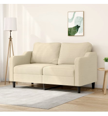 Dvivietė sofa, kreminės spalvos, 140cm, audinys