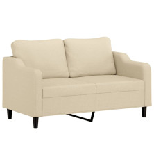 Dvivietė sofa, kreminės spalvos, 140cm, audinys