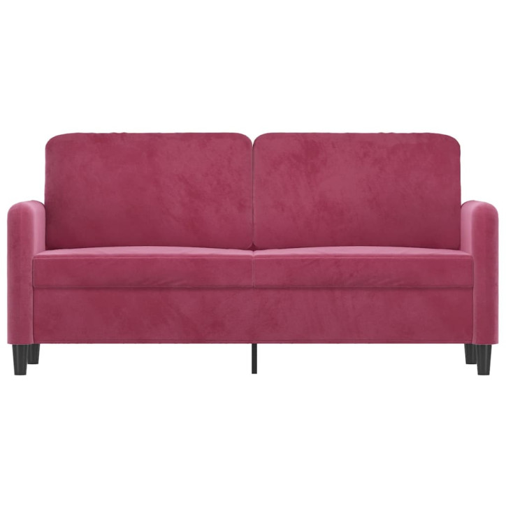 Dvivietė sofa, raudonojo vyno spalvos, 140cm, aksomas