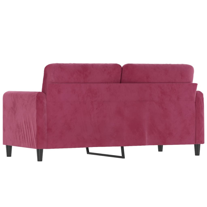 Dvivietė sofa, raudonojo vyno spalvos, 140cm, aksomas