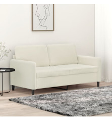 Dvivietė sofa, kreminės spalvos, 140cm, aksomas