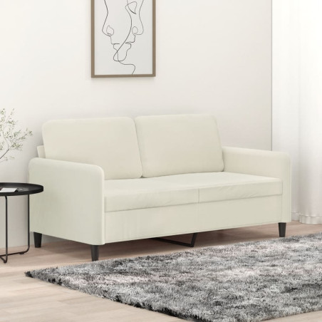 Dvivietė sofa, kreminės spalvos, 140cm, aksomas