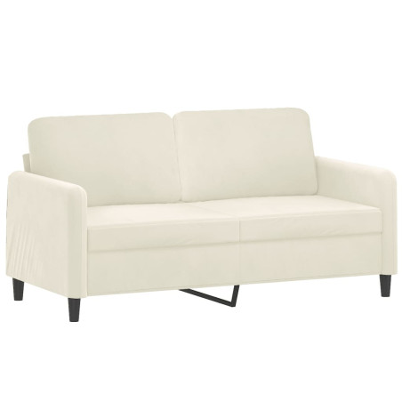 Dvivietė sofa, kreminės spalvos, 140cm, aksomas