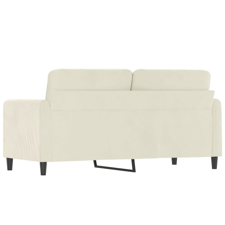 Dvivietė sofa, kreminės spalvos, 140cm, aksomas