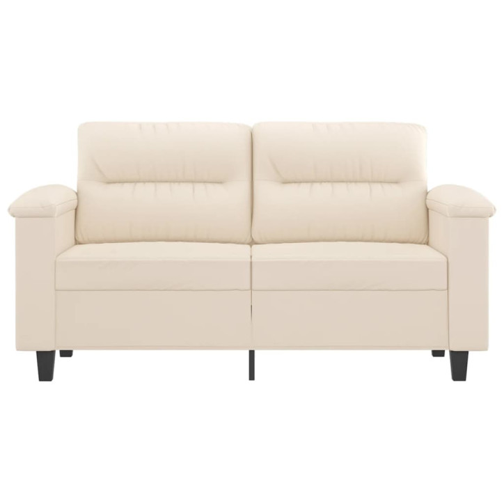 Dvivietė sofa, smėlio spalvos, 120cm, mikropluošto audinys