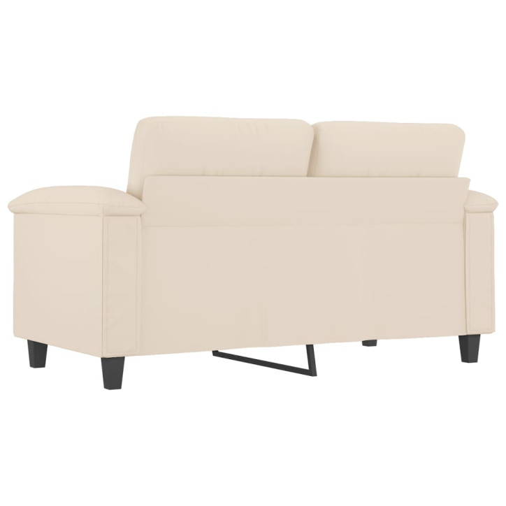 Dvivietė sofa, smėlio spalvos, 120cm, mikropluošto audinys