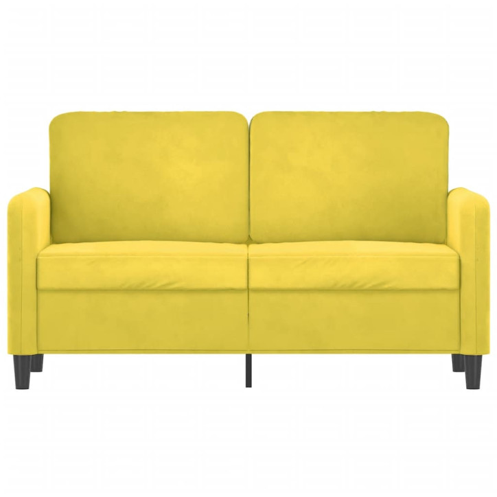 Dvivietė sofa, geltonos spalvos, 120cm, aksomas