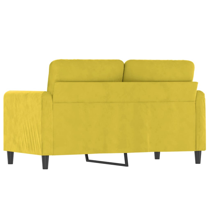 Dvivietė sofa, geltonos spalvos, 120cm, aksomas