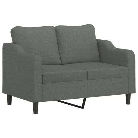 Dvivietė sofa, tamsiai pilkos spalvos, 120cm, audinys