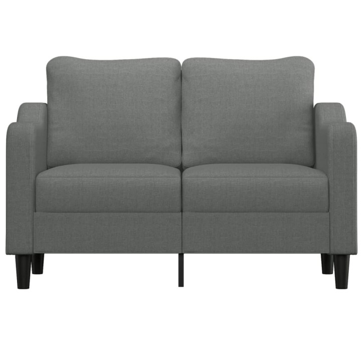 Dvivietė sofa, tamsiai pilkos spalvos, 120cm, audinys