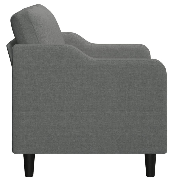 Dvivietė sofa, tamsiai pilkos spalvos, 120cm, audinys