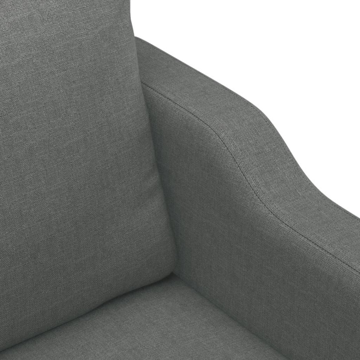 Dvivietė sofa, tamsiai pilkos spalvos, 120cm, audinys