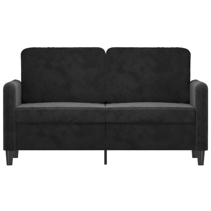 Dvivietė sofa, juodos spalvos, 120cm, aksomas