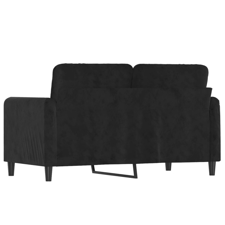 Dvivietė sofa, juodos spalvos, 120cm, aksomas