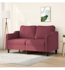 Dvivietė sofa, raudonojo vyno spalvos, 140cm, audinys