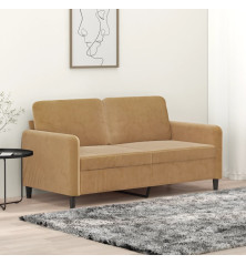 Dvivietė sofa, rudos spalvos, 140cm, aksomas