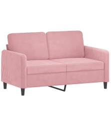 Dvivietė sofa, rožinės spalvos, 120cm, aksomas