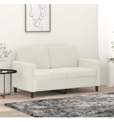 Dvivietė sofa, kreminės spalvos, 120cm, aksomas