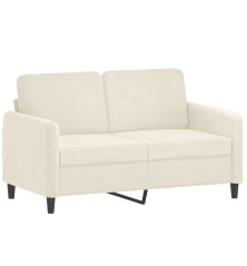 Dvivietė sofa, kreminės spalvos, 120cm, aksomas