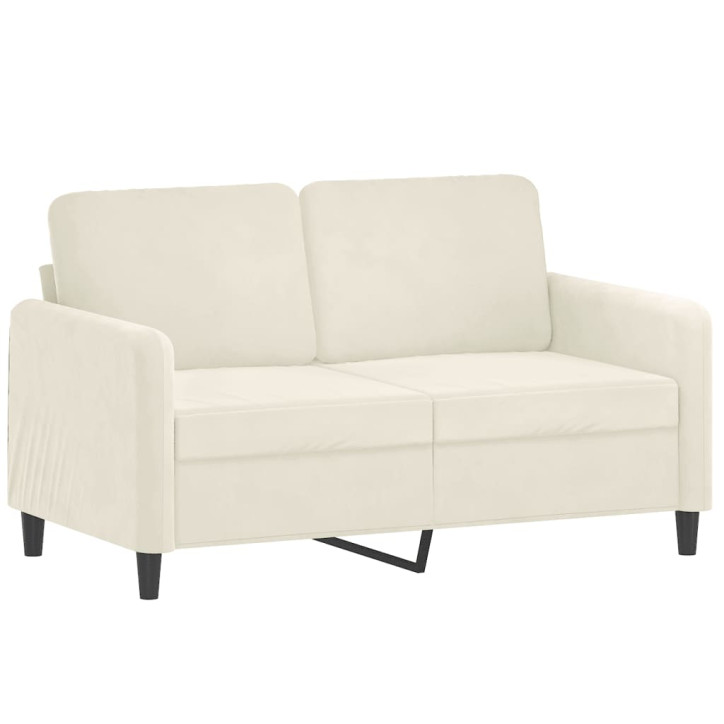 Dvivietė sofa, kreminės spalvos, 120cm, aksomas