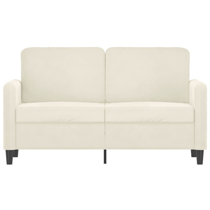 Dvivietė sofa, kreminės spalvos, 120cm, aksomas