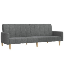 Dvivietė sofa-lova, šviesiai pilkos spalvos, audinys