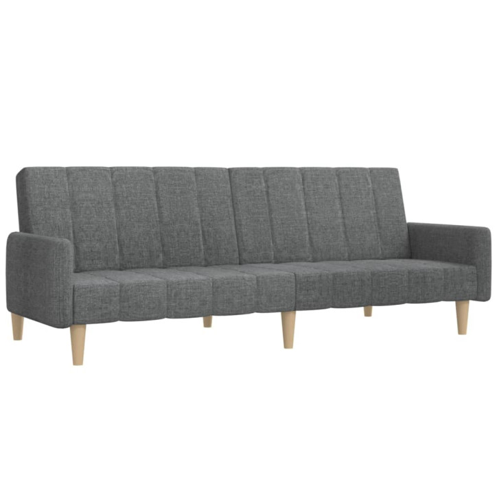 Dvivietė sofa-lova, šviesiai pilkos spalvos, audinys