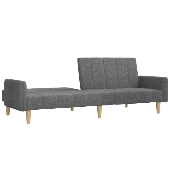 Dvivietė sofa-lova, šviesiai pilkos spalvos, audinys