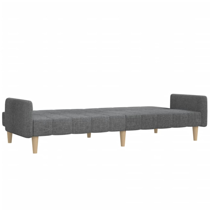 Dvivietė sofa-lova, šviesiai pilkos spalvos, audinys