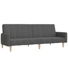 Dvivietė sofa-lova, tamsiai pilkos spalvos, audinys