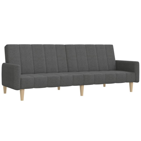 Dvivietė sofa-lova, tamsiai pilkos spalvos, audinys