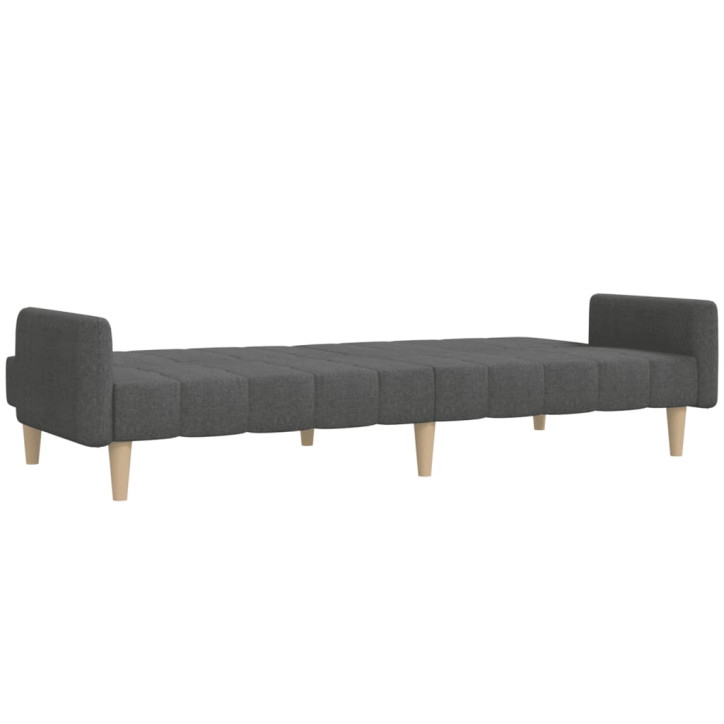 Dvivietė sofa-lova, tamsiai pilkos spalvos, audinys