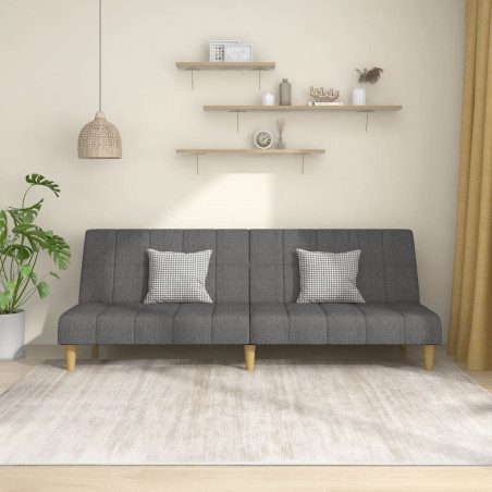 Dvivietė sofa-lova, šviesiai pilkos spalvos, audinys